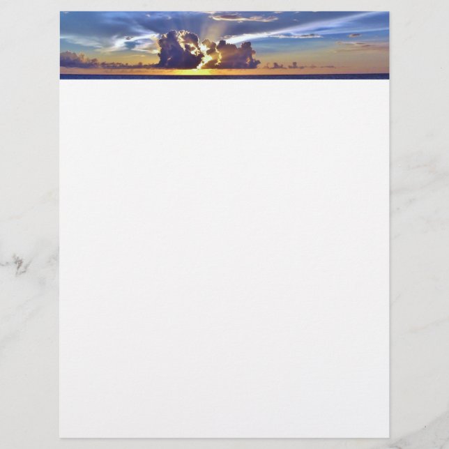 Papier Coucher de soleil sur la plage (Devant)