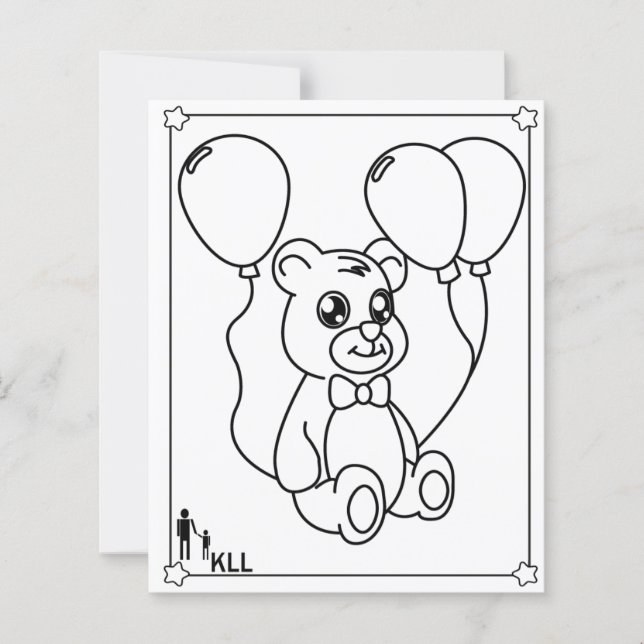 Papier Couleur d'ours en peluche mignonne (Devant)