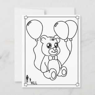 Papier Couleur d'ours en peluche mignonne