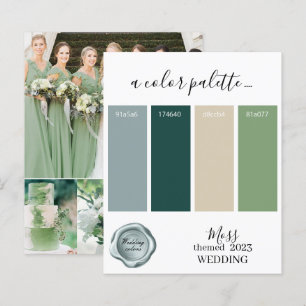 Papier Couleurs Mariage de mousse Palette Card 2023