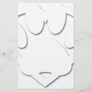 Papier Coupe Chien Paw Et Forme Coeur