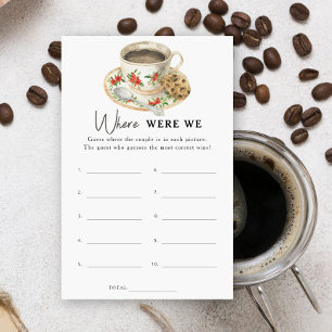 Papier Coupe de café douche nuptiale Où nous jouions-nous