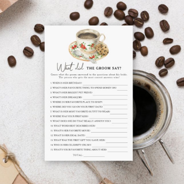 Papier Coupe de café Douche nuptiale Que disait le marié (Créateur téléchargé)