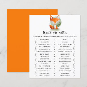 Papier Coupe Fox / Elle préfère le jeu Baby shower