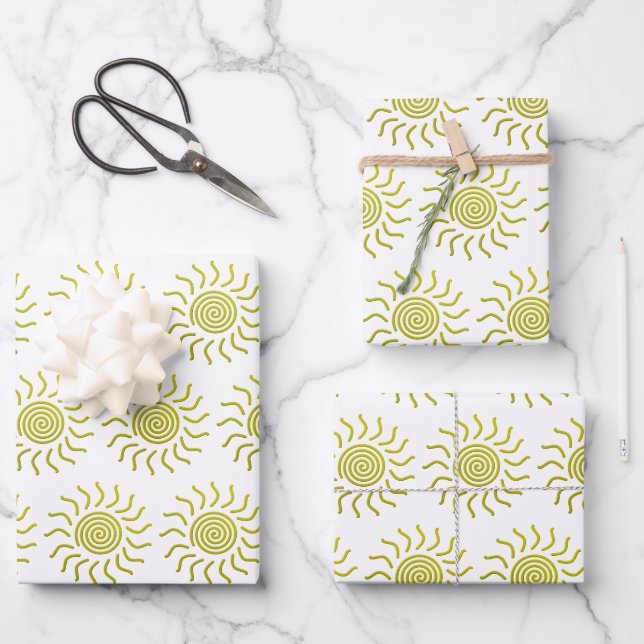 Papier coupé Soleil jaune (Recto)