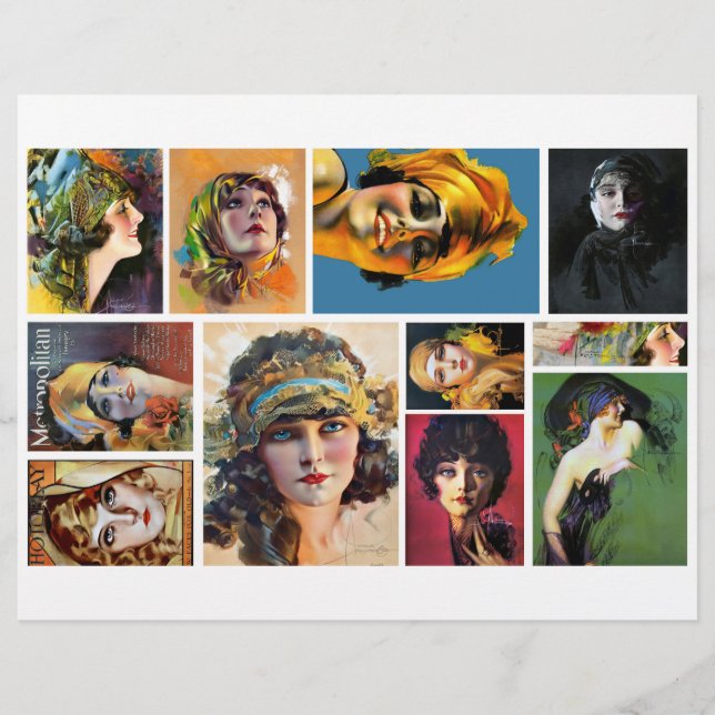 Papier Coupes de poitrine pour femmes des années 1920 (Devant)
