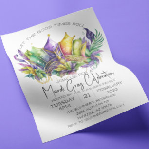 Papier Couronne aquarelle de célébration de Mardi Gras