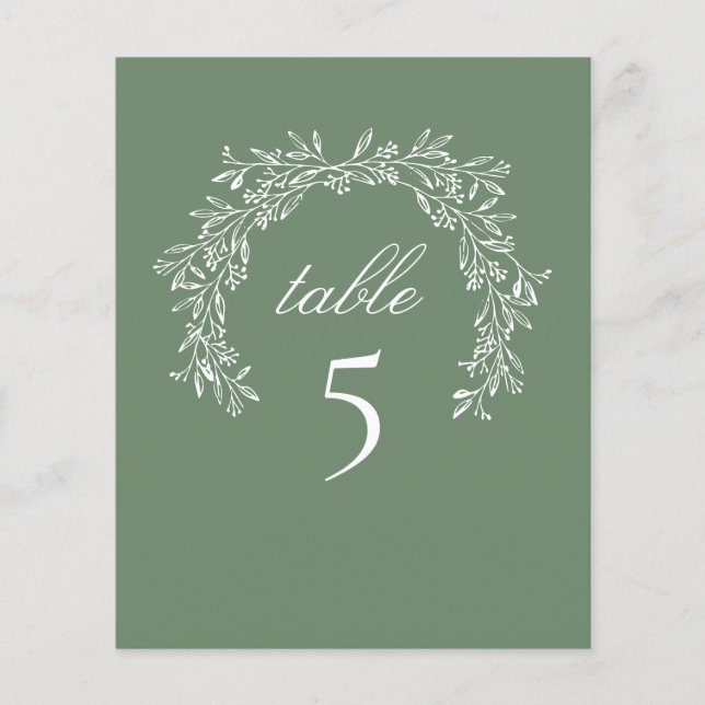 Papier Couronne botanique de luxe Sage Table (Devant)