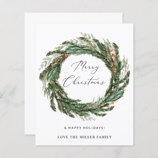 Papier Couronne budgétaire - Joyeux Noël (Devant / Derrière)