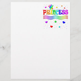 Papier Couronne de princesse arc-en-ciel de dessin animé