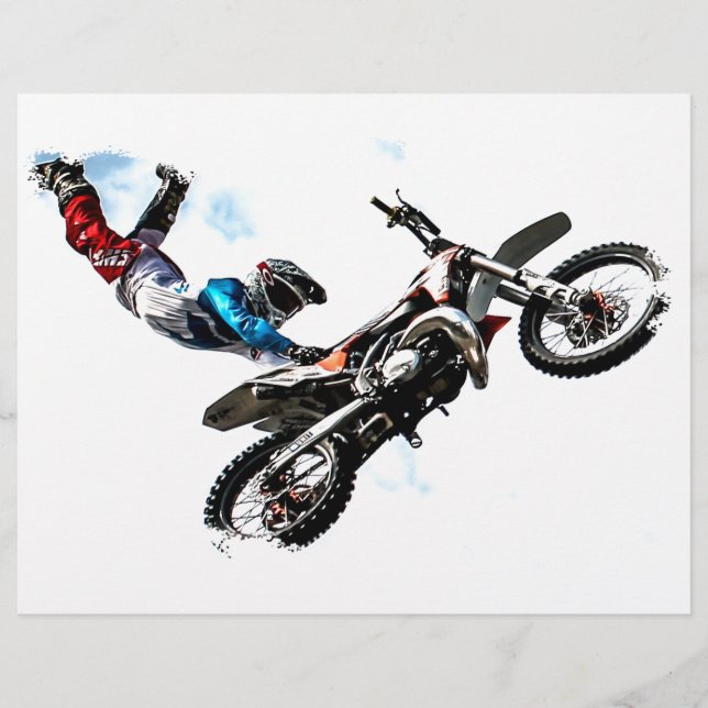 Papier course acrobatique à moto (Devant)
