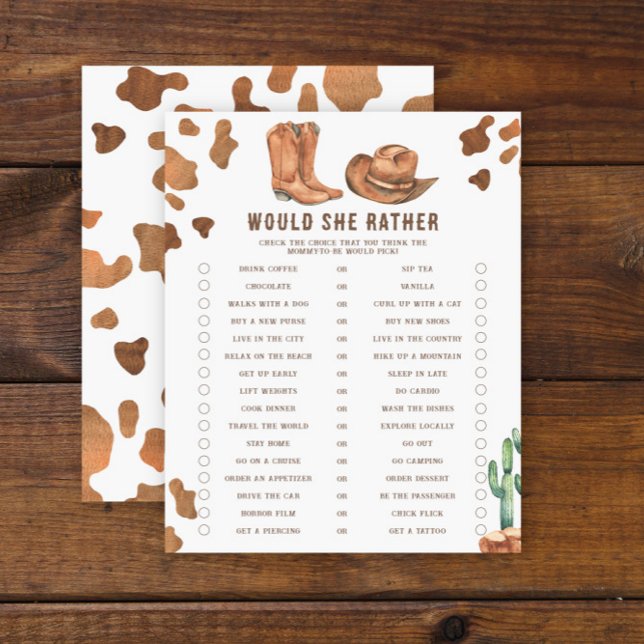 Papier Cowboy Baby shower - Elle Plairait (Créateur téléchargé)