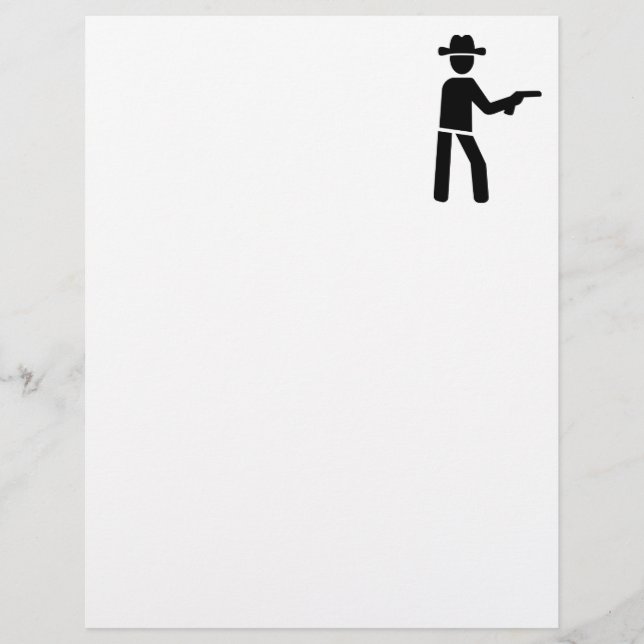 Papier Cowboy Sheriff (Devant)