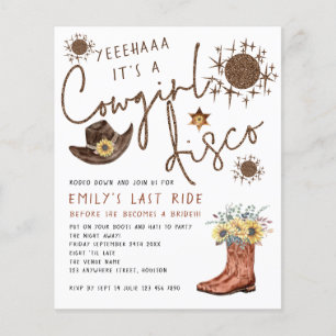 PAPIER   Cowgirl Disco Bachelorette Einladung