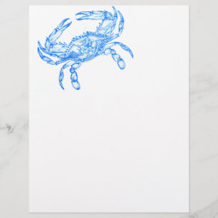 Papier crabe bleu vintage