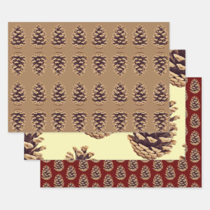 Papier Craft de Noël pour emballage thème Cône de 