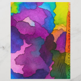 papier craft de style aquarelle coloré 21,59x27,94