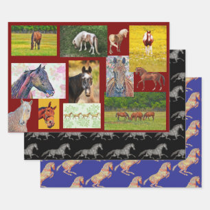 Papier Craft Papier à Emballer Amoureux de Cheval