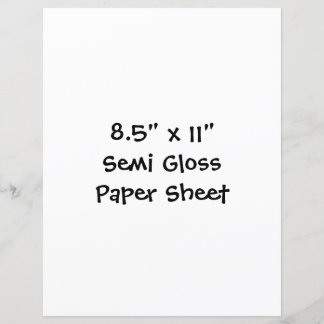 Papier Create Your Own 8.5" x 11" Semi Gloss Paper Sheet