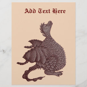 Papier créature mythique et imaginaire mignon dragon roug