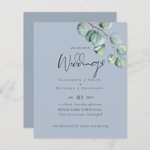 Papier Créez votre propre Mariage bleu Dusty Eucalyptus