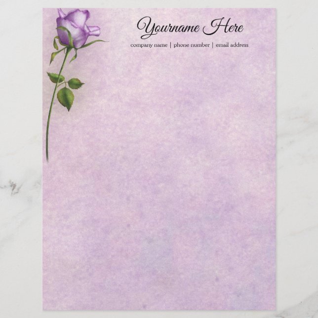Papier Créez votre propre Rose violet (Devant)