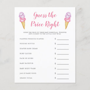 Papier Crème De Glace Rose Devinez Le Prix Bon Jeu