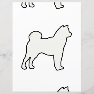 Papier Crème silhouette de Shiba Inu