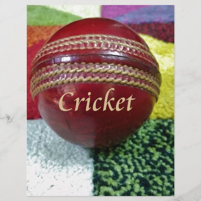 Papier Cricket : Red Hard Ball Art Print (Devant)