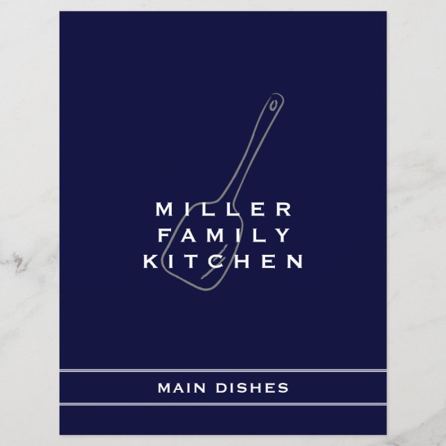 Papier Cuisine familiale Divider plat principal | Marine  (Devant)