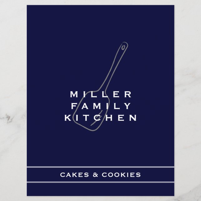 Papier Cuisine familiale gâteau Cookie Divider | Marine & (Devant)