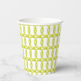 Papier-Cup - Gelbe Kreise - interverriegelte Pappbecher