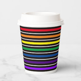 Papier-Cup - Rainbow-farbene Bars Pappbecher