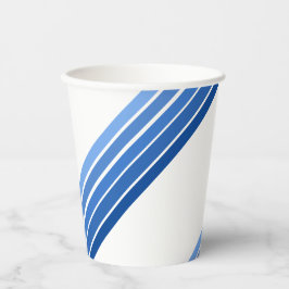 Papier-Cup - Schattierungen von blauen diagonalen Pappbecher