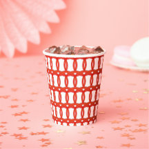 Papier-Cup - Wölfe in Rot