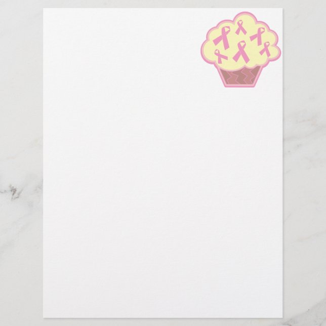 Papier Cupcake de sensibilisation au cancer du sein (Devant)