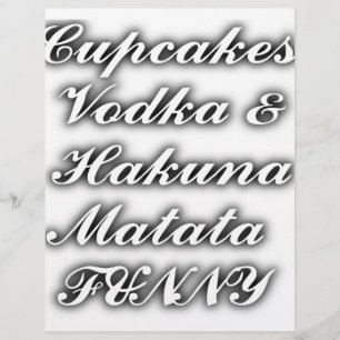 Papier Cupcakes Vodka Hakuna Matata FUNNY