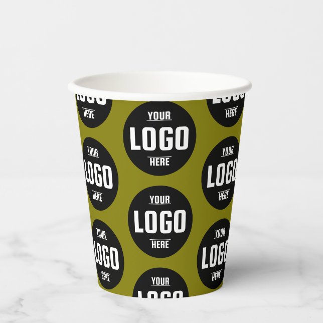 Papier-Cups mit dem Logo für benutzerdefinierte Un Pappbecher (Vorderseite)