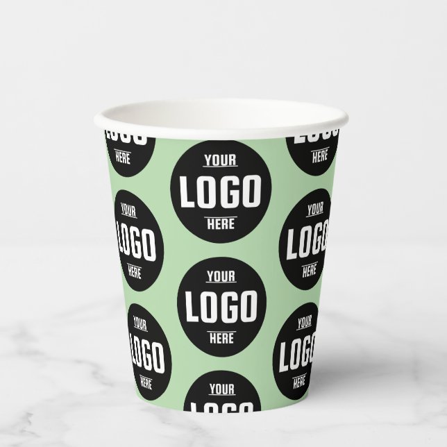 Papier-Cups mit eigenem Firmenlogo - perfekt Pappbecher (Vorderseite)