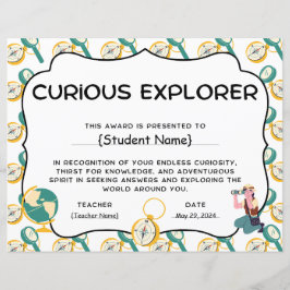 Papier Curieux Explorer Student Recognition Award