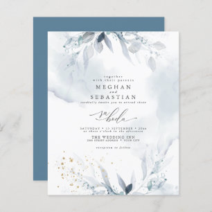 Papier Custom 1 Isaac Ruth Budget Dusty Blue Watercolor