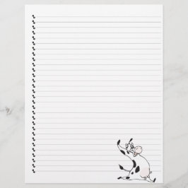 Papier Cute Cartoon Laitier Vache Linked Pet en-tête