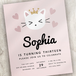 Papier Cute Chats budget rose fête d'anniversaire