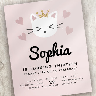 Papier Cute Chats budget rose fête d'anniversaire