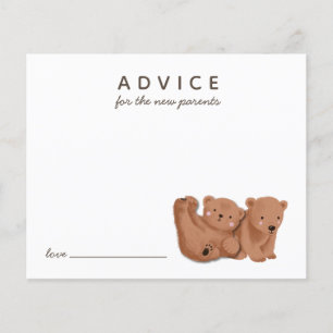 Papier Cute Cub Bear Twins Conseils pour les nouveaux par