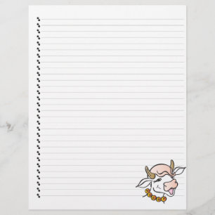 Papier Cute drôle Cartoon Vache Linked Pet en-tête