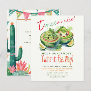 Papier Cute Fiesta Avocado Baby shower Guac TWINS BUDGET