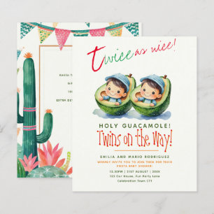 Papier Cute Fiesta Avocado TWIN BOYS BUDGET Baby shower