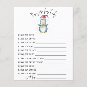 Papier Cute Penguin - Partie   prières pour bébé