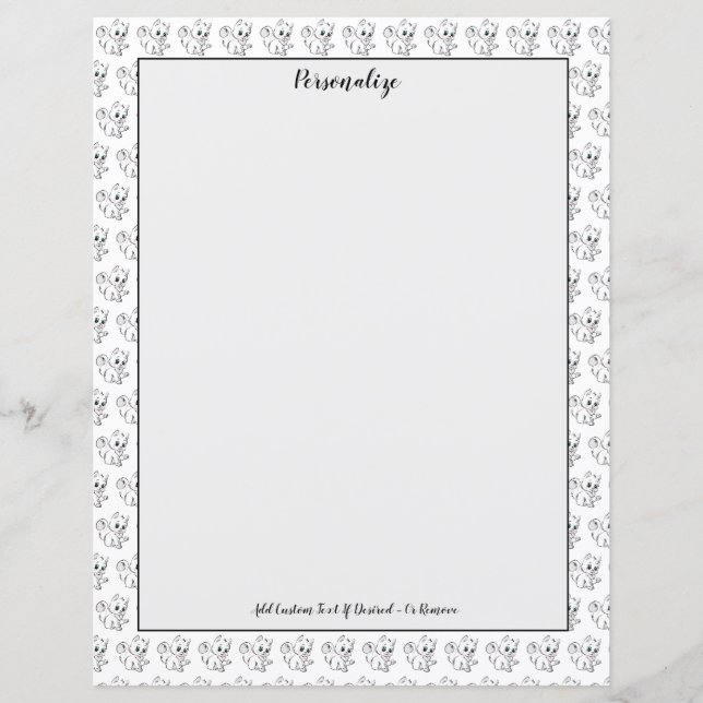 Papier Cute Petit Bébé Kitten Chat Personnaliser (Devant)